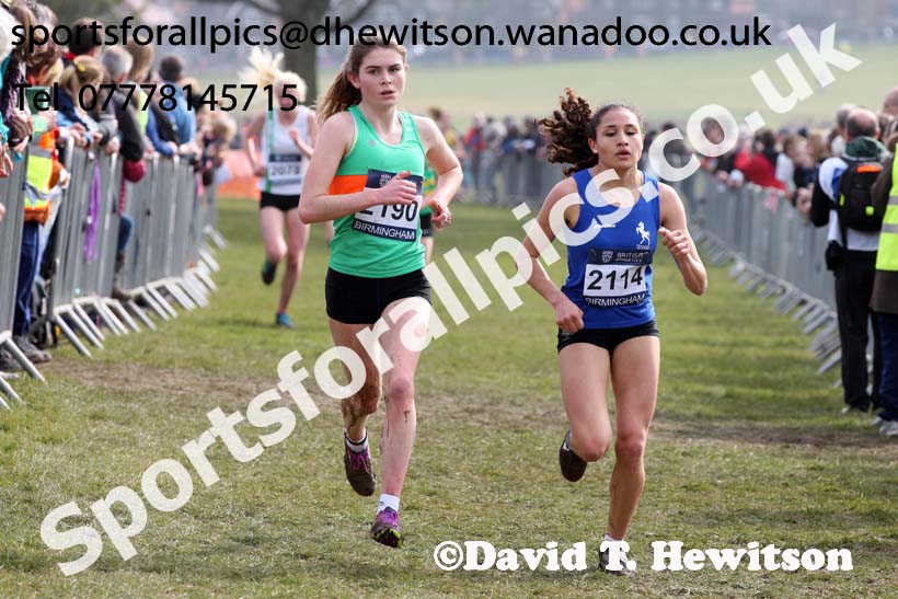 Womens under-17s 2016 Inter Counties Cross Country Champs. and Cross Challenge Final, Cofton Park, Birmingham. Photo: David T. Hewitson/Sports for All Pics